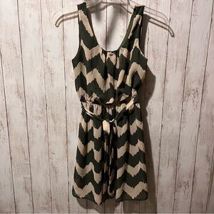 Lilly rose women’s small green and white stipe tank style dress